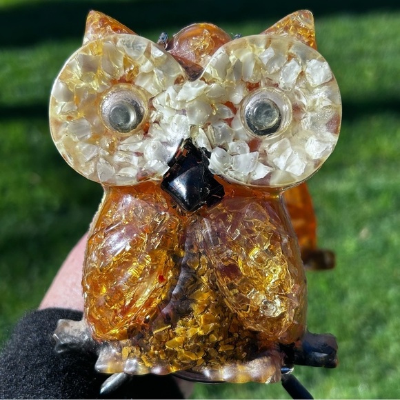 Mid Century Lucite Owl Coil Spring Letter Holder 1970's - Picture 9 of 9